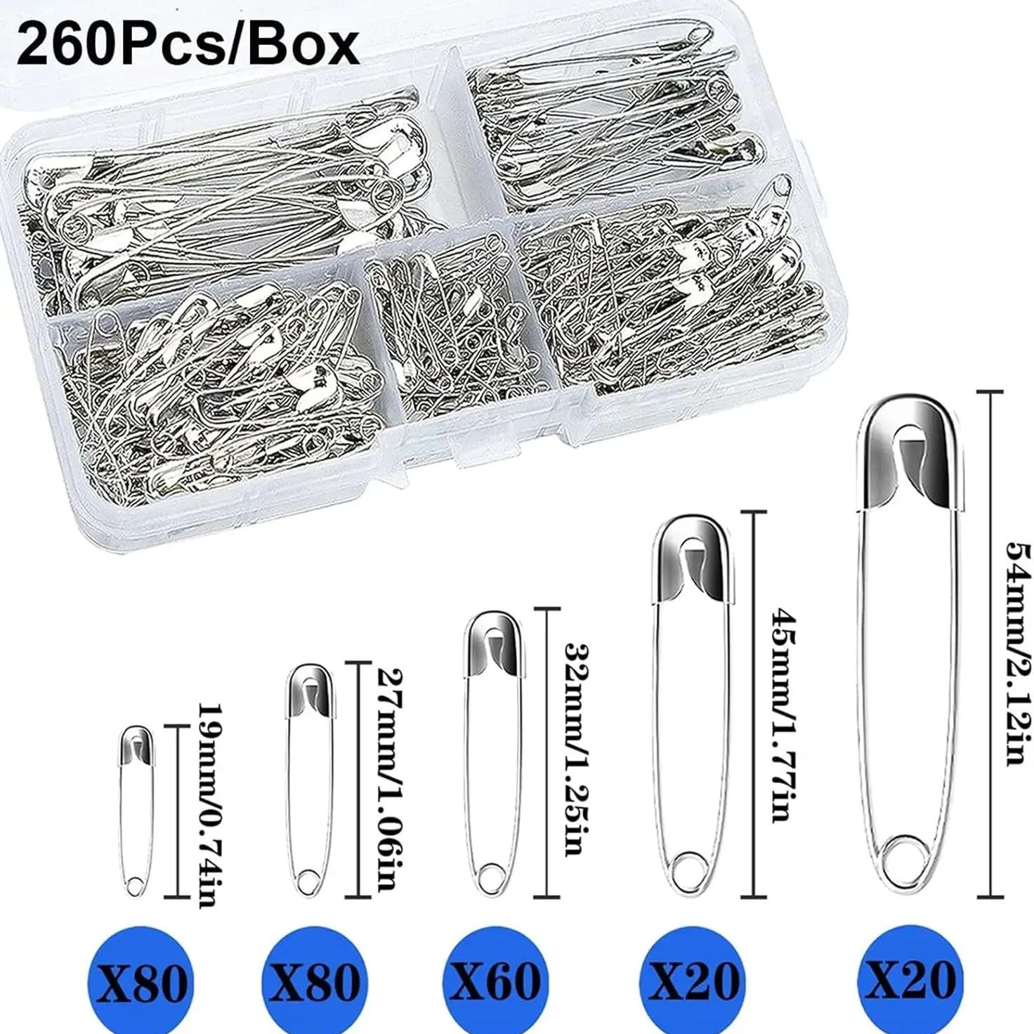 Silver Safety Pins Kit With St - Craft Embellishment Storage ulasan dan harga