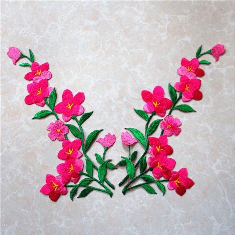 1/2pcs Nice Blue Flower Patch  - Applique Patch Flower ulasan dan harga