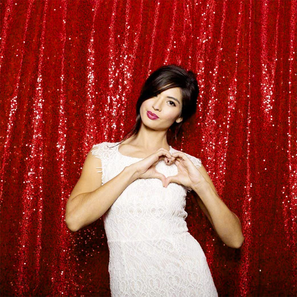 Silver Sequin Backdrop Curtain - Sequin Fabric Panel ulasan dan harga