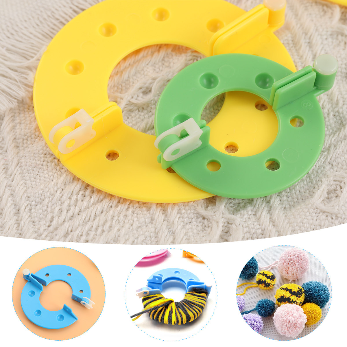 8Pcs Pompom Makers 4 Sizes Ess - Pom Pom Maker Tool ulasan dan harga